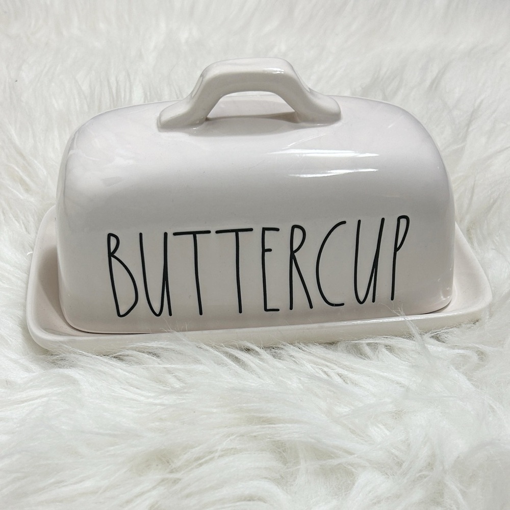 Rae Dunn Buttercup butter dish 2 piece